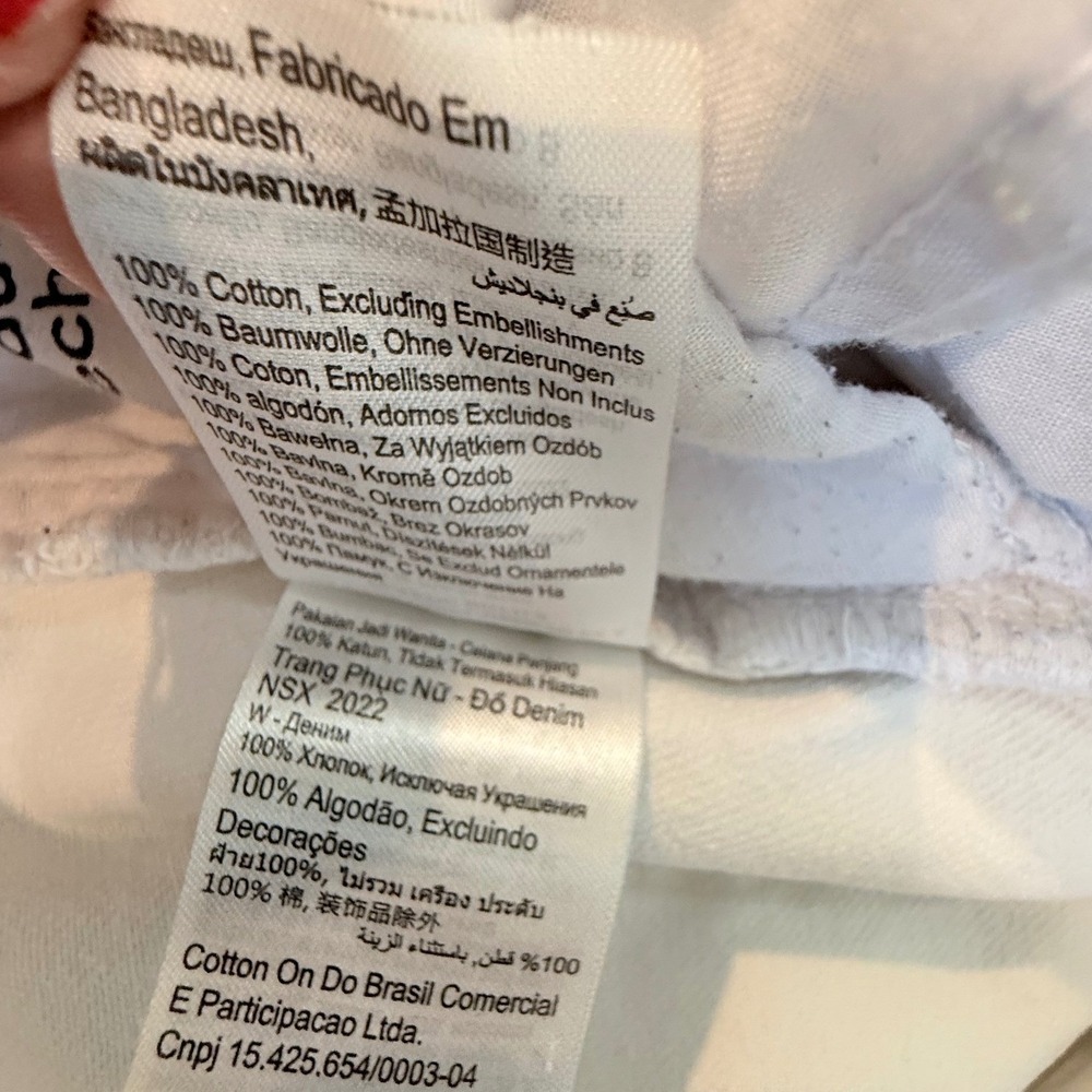 Cotton On Carpenter Pants Large 42 White Utility Pockets Summer Cotton Blend - Picture 9 of 16